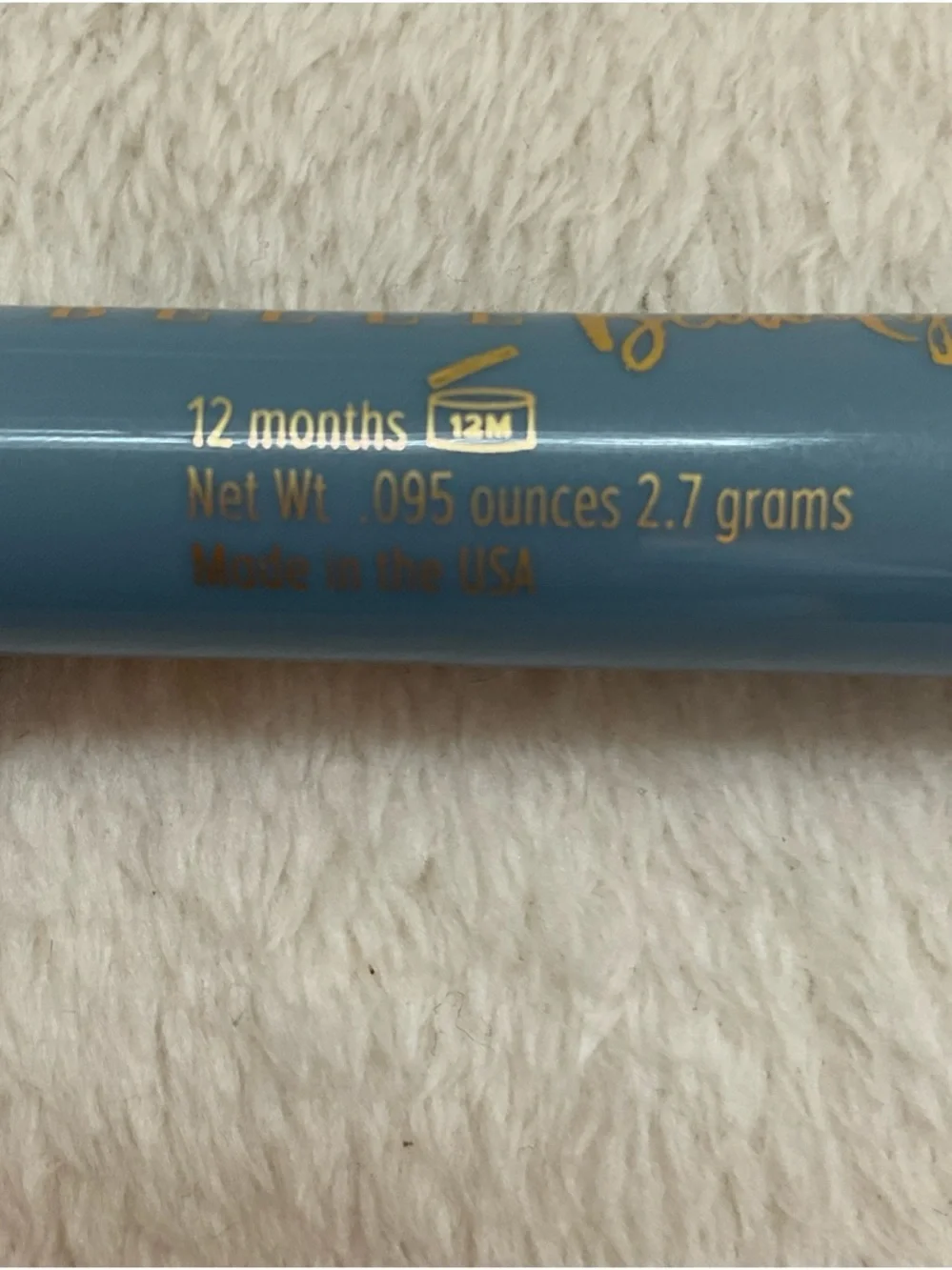 Elle Belle Beauty Cream Stick - Blue with Gold Lettering
